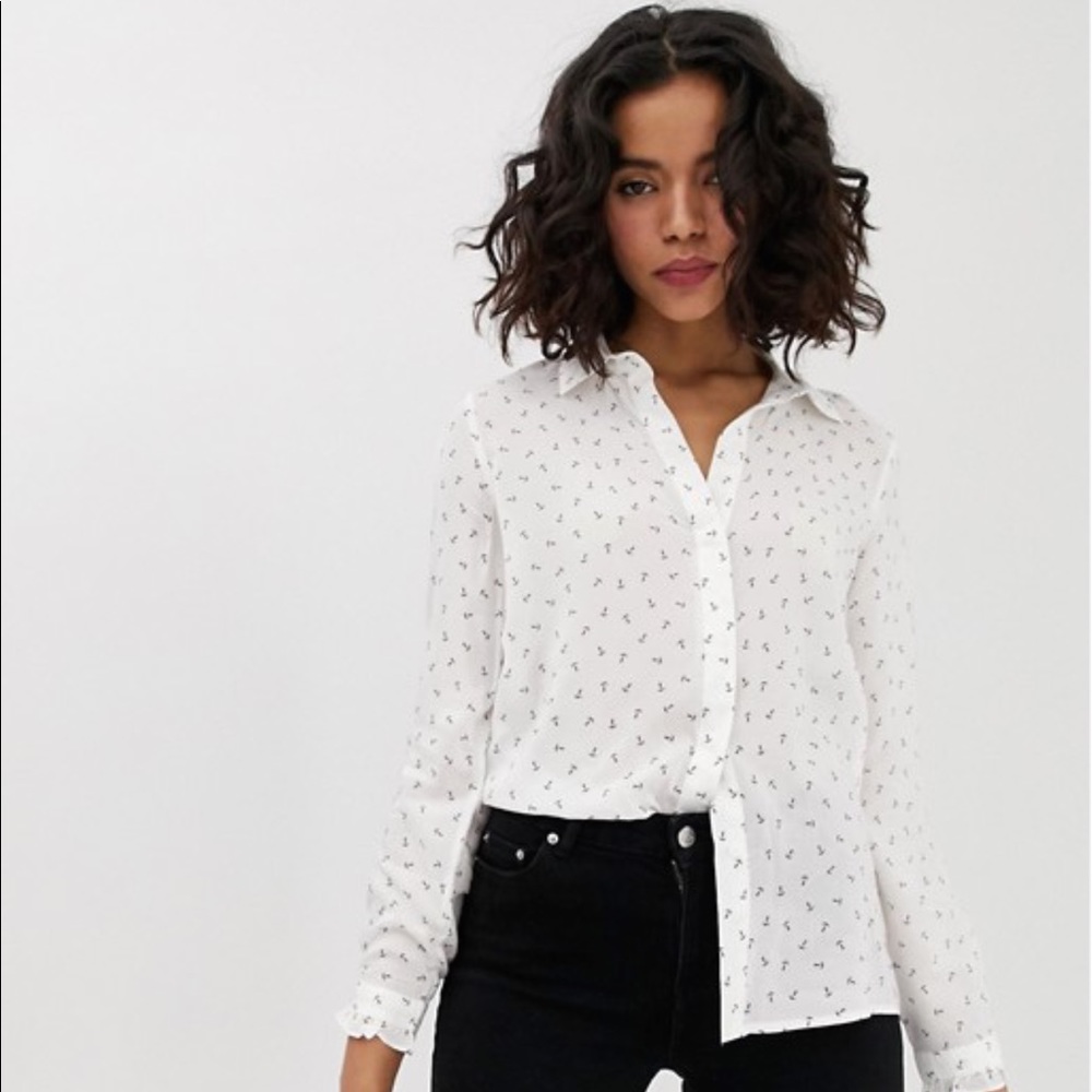 Just Living Anchor Blouse Shirt